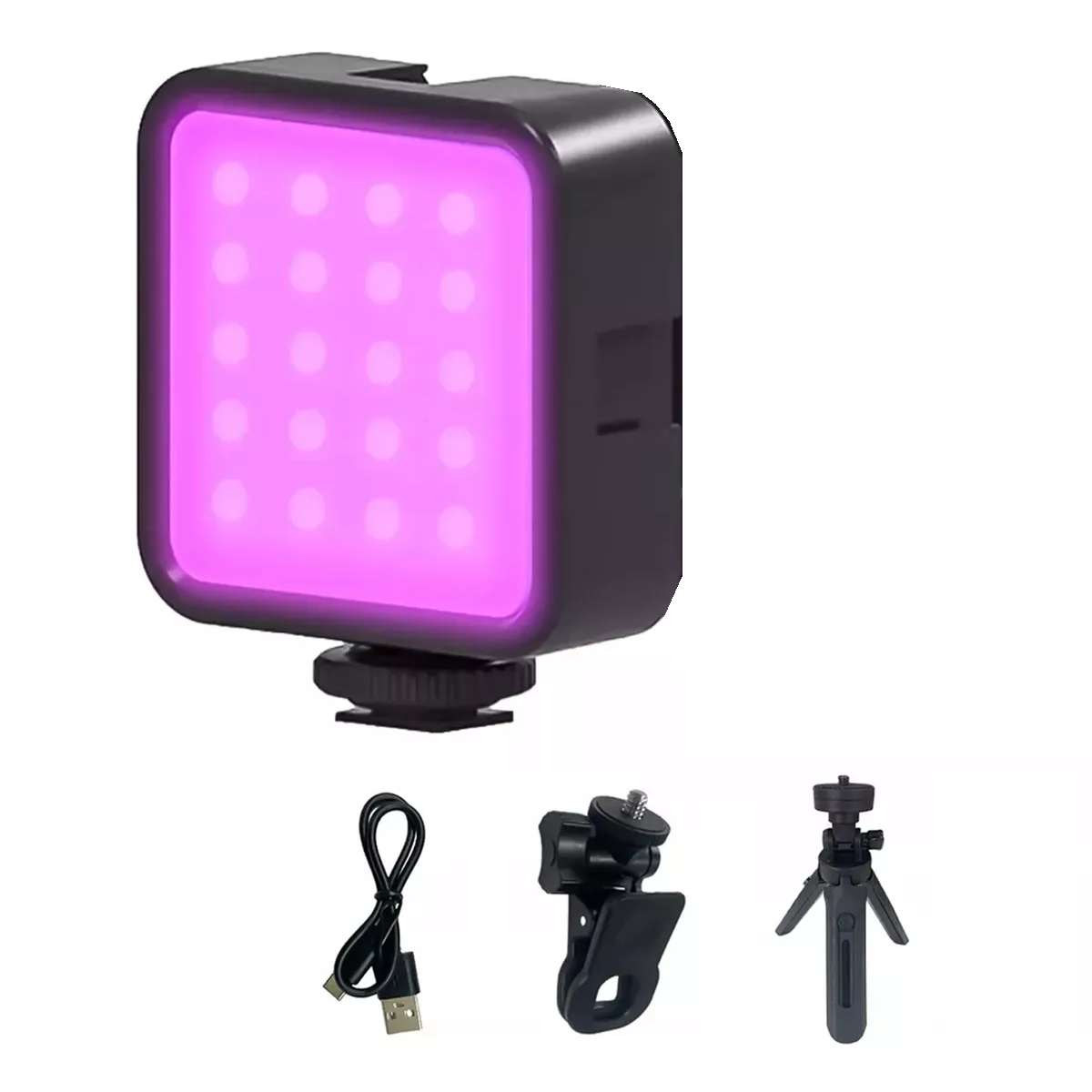 Foto 2 pulgar | Luz De Vídeo Portátil Luz Rgb Relleno 2500k-9000k Con Trípod Eo Safe Imports Esi-14274 Negro