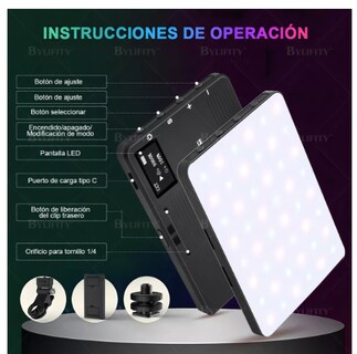 Foto 3 | Luz De Video Wünd G5456-rgb Bylifity Led De Cámara Portátil Para Fotografia