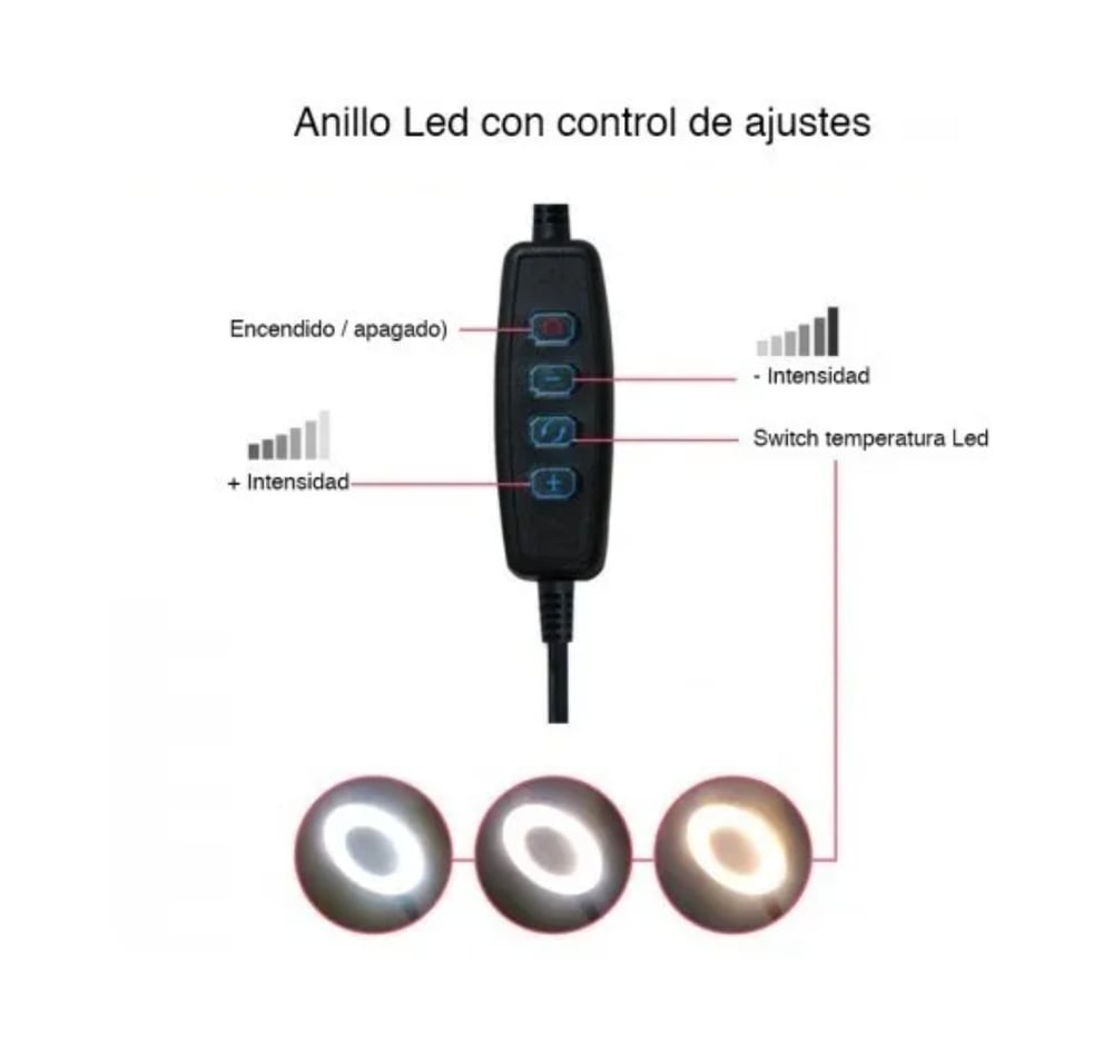 Foto 4 pulgar | Kit De Anillos De Luz Para Fotografía Con Soporte Para Teléfono Móvil Y Micrófono - Venta Internacional.