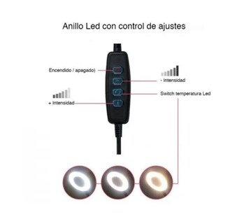Foto 3 | Kit De Anillos De Luz Para Fotografía Con Soporte Para Teléfono Móvil Y Micrófono - Venta Internacional.