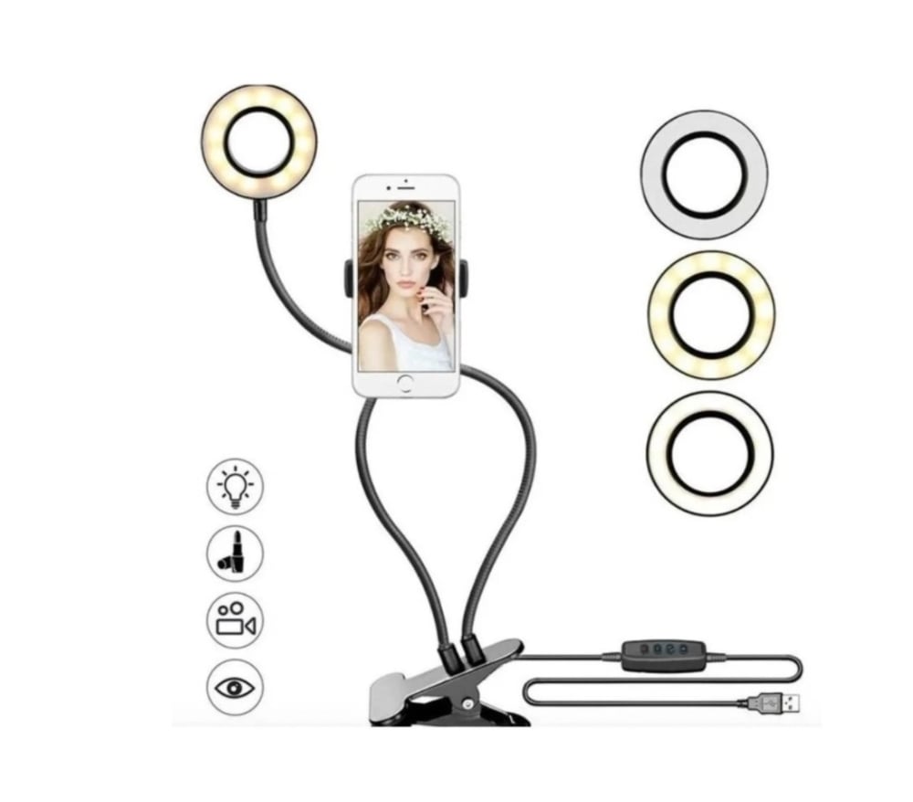 Foto 3 pulgar | Kit De Luces Tipo Anillo 2 En 1 Para Fotografía Y Selfie Con Trípode - Venta Internacional.