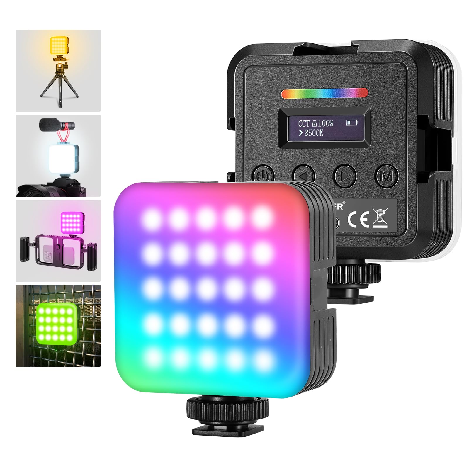 Lámpara De Vídeo Neewer Rgb61 Led Rgb, Paquete De 2 Con Soportes Para Zapatos Fríos - Venta Internacional.