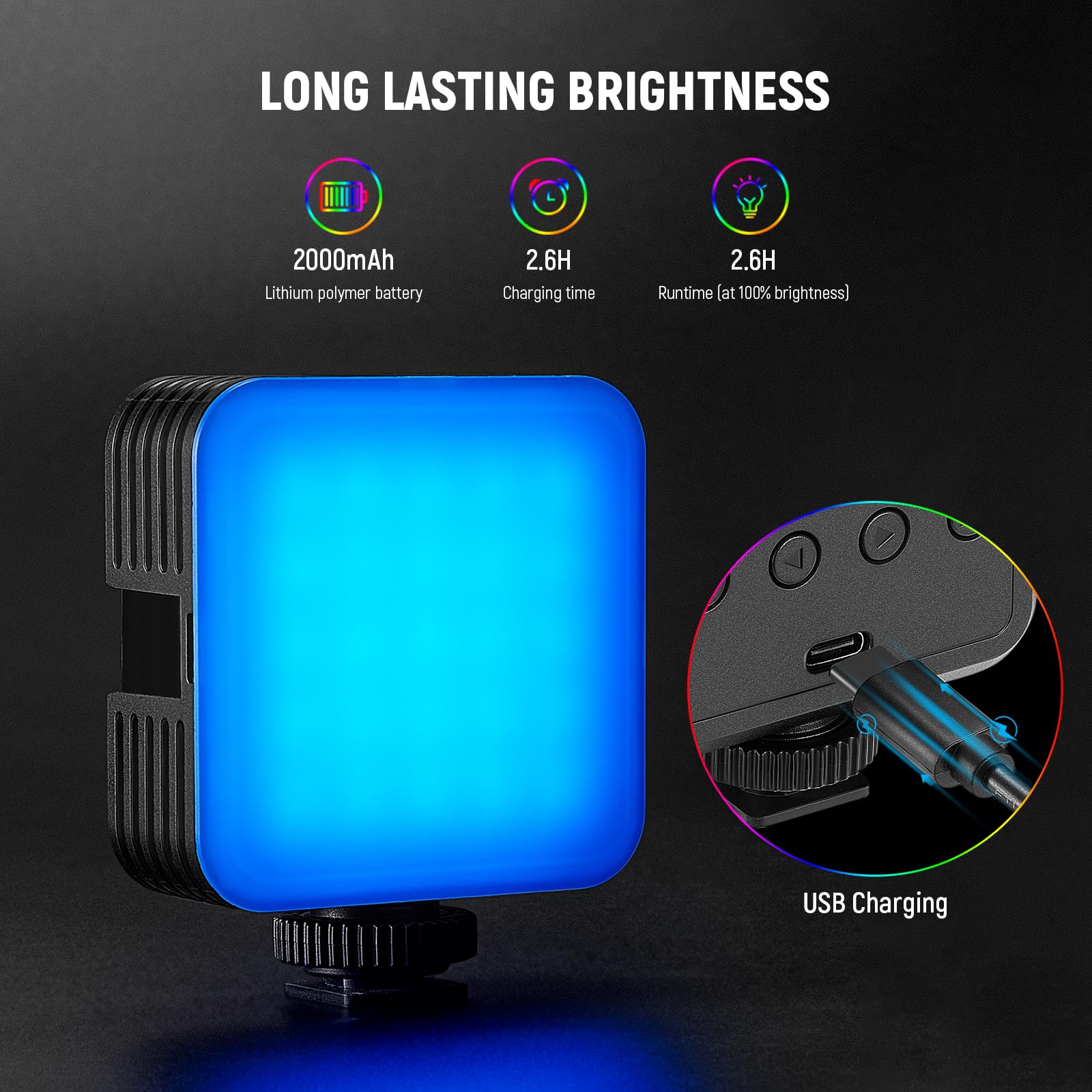 Foto 6 pulgar | Lámpara De Vídeo Neewer Rgb61 Led Rgb, Paquete De 2 Con Soportes Para Zapatos Fríos - Venta Internacional.