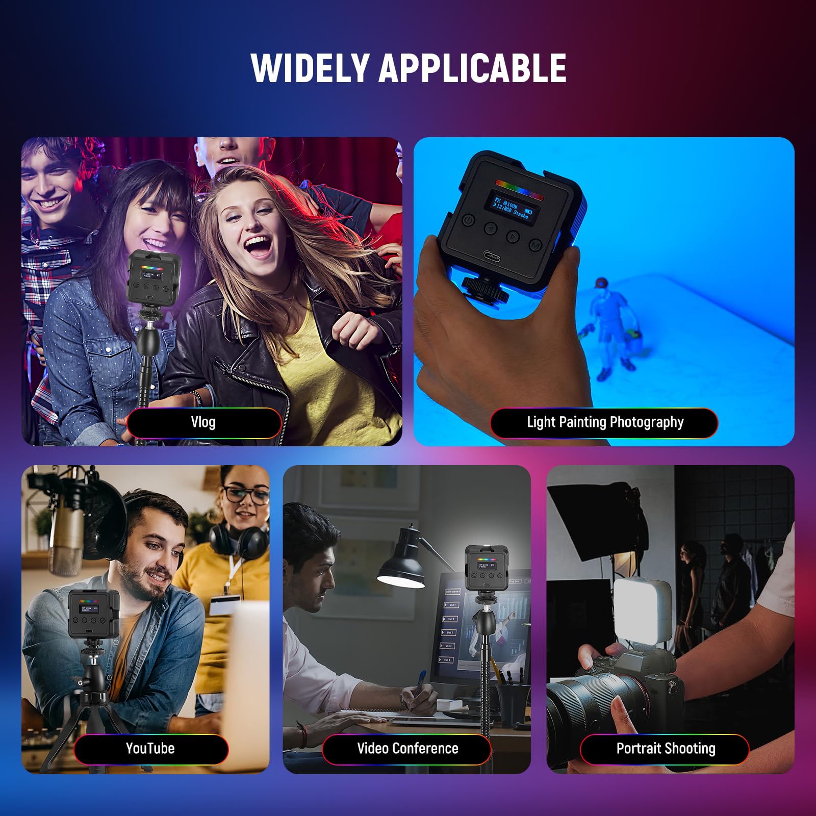 Foto 8 pulgar | Lámpara De Vídeo Neewer Rgb61 Led Rgb, Paquete De 2 Con Soportes Para Zapatos Fríos - Venta Internacional.