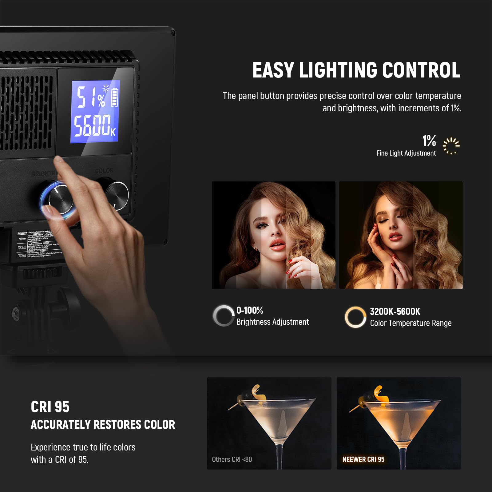 Foto 4 pulgar | Panel De Luz Led Para Vídeo Neewer Nl-116ai, Regulable, 600 Lux - Venta Internacional.