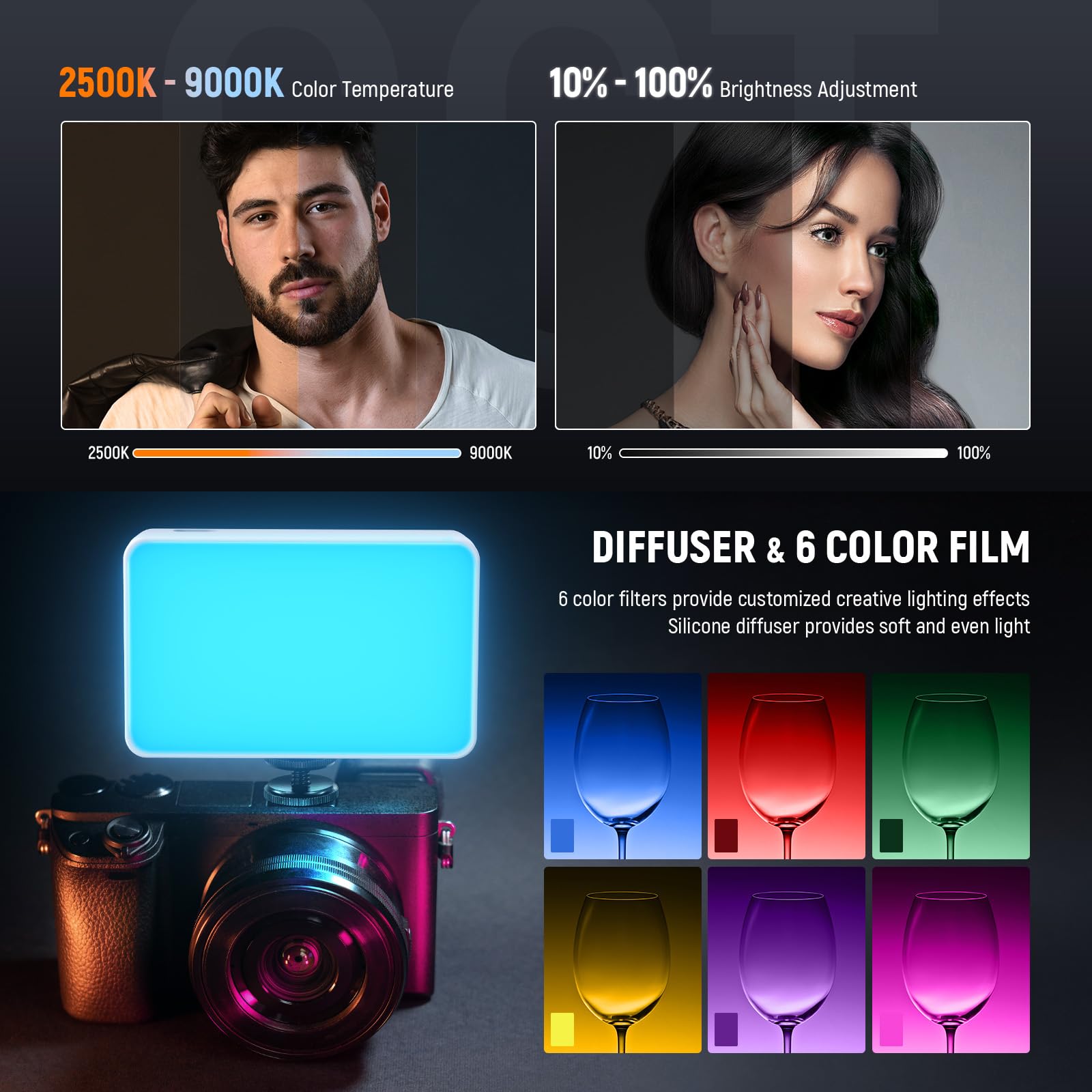 Foto 3 | Lámpara Led Para Teléfono Para Selfies Neewer Basics Bl120b Recargable - Venta Internacional.