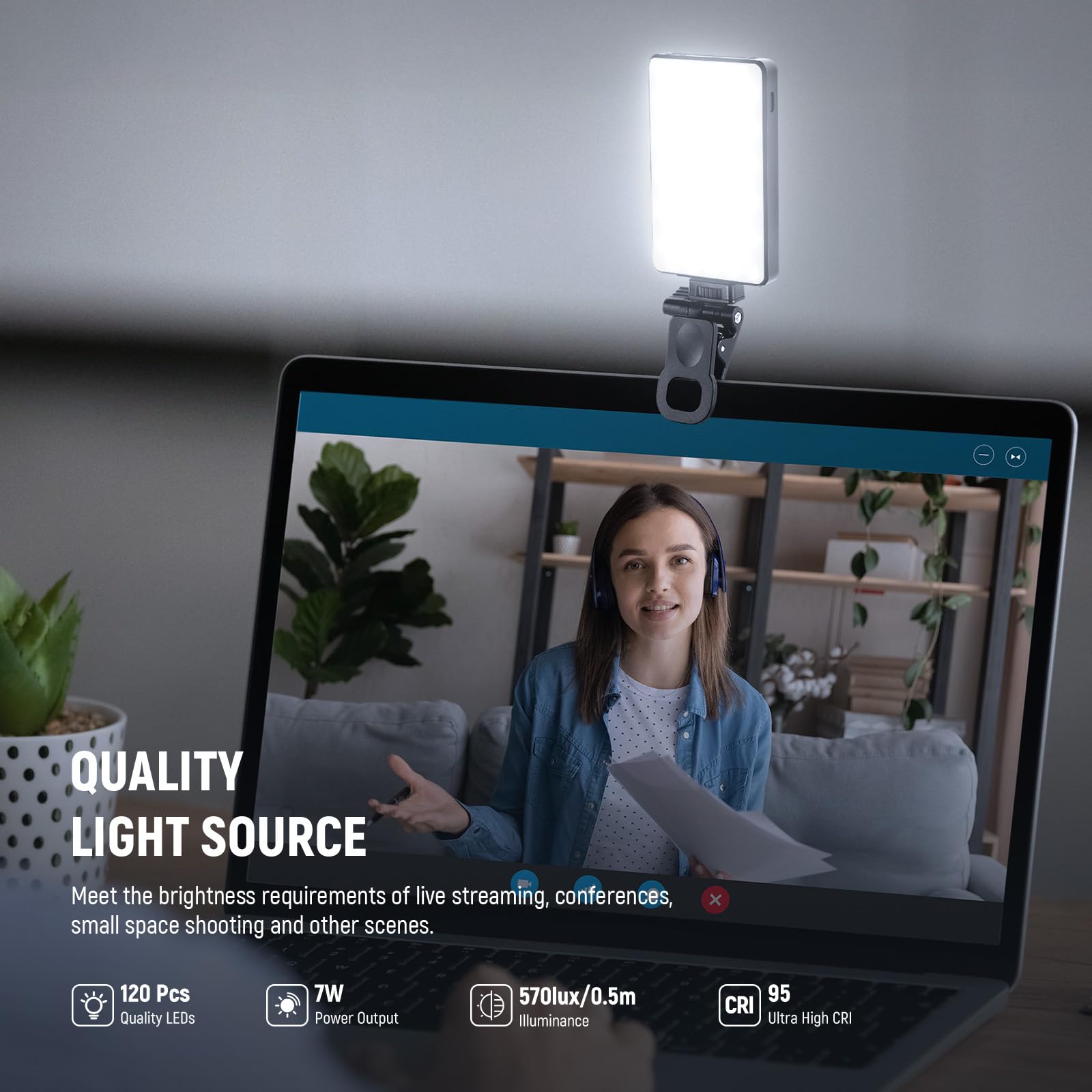 Foto 4 | Lámpara Led Para Teléfono Para Selfies Neewer Basics Bl120b Recargable - Venta Internacional.