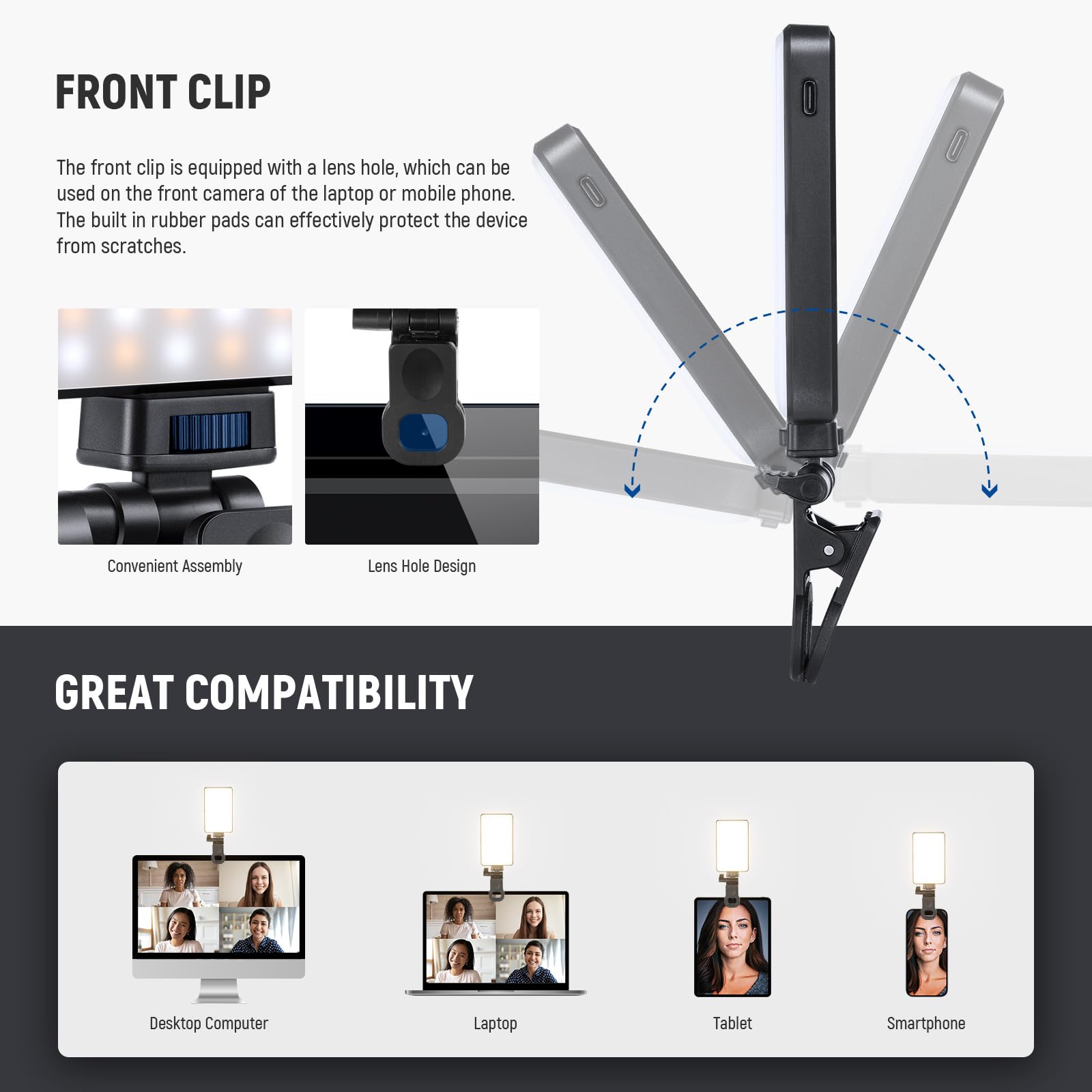Foto 7 | Lámpara Led Para Teléfono Para Selfies Neewer Basics Bl120b Recargable - Venta Internacional.