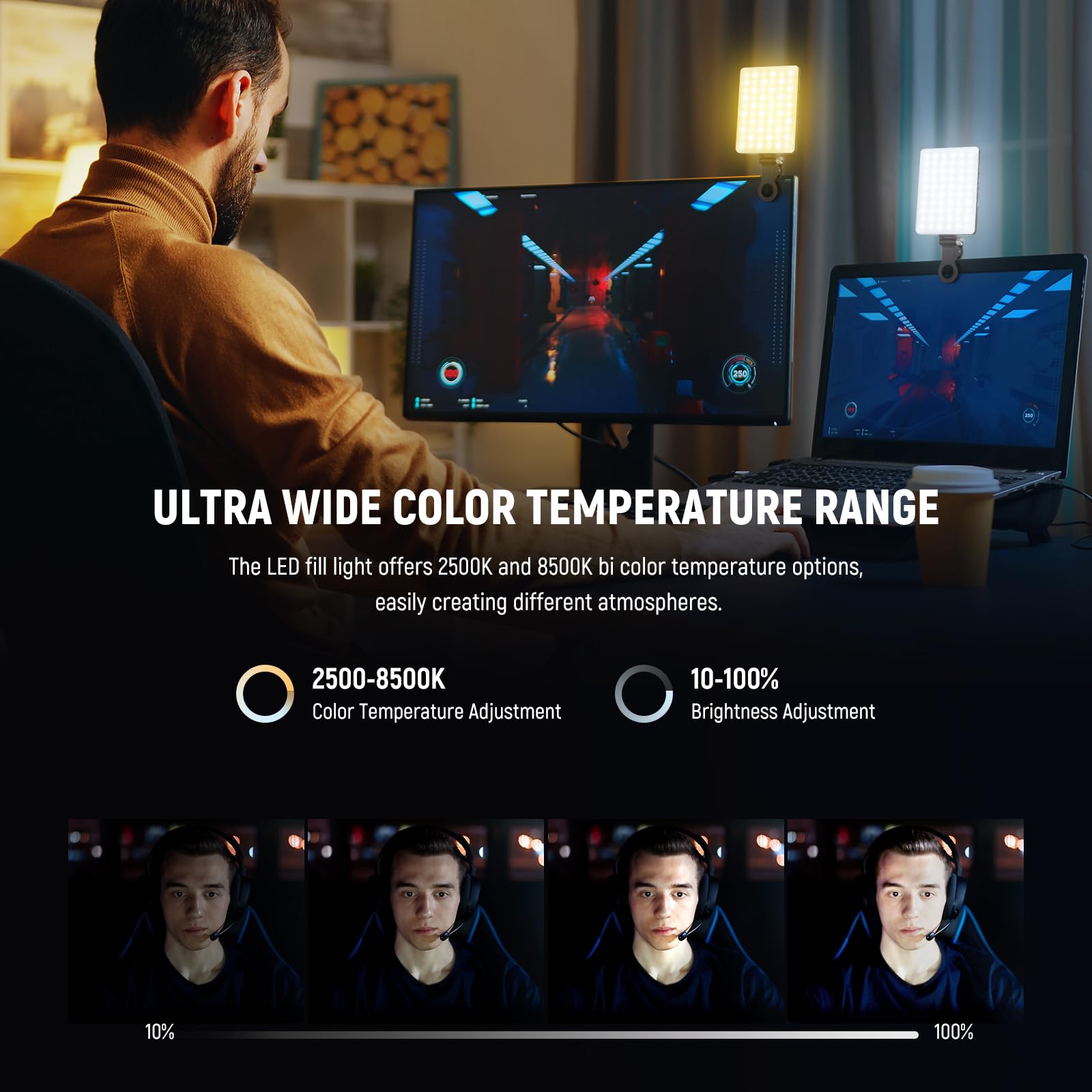 Foto 4 | Teléfono Selfie Light Neewer Basics Vl67b Para Iphone Con Control De Aplicaciones - Venta Internacional.
