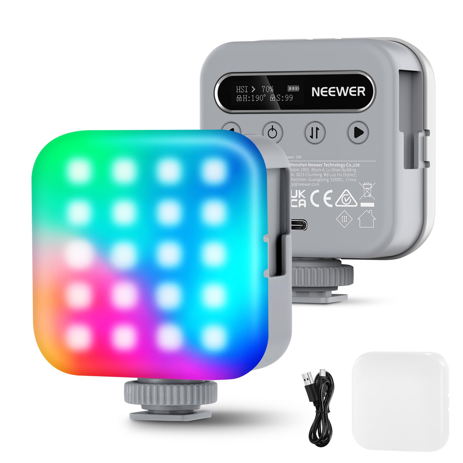 Foto 1 | Lámpara De Vídeo Neewer Basic Magnetic Rgb Bl60c Cri96+ 2500-9000k - Venta Internacional.
