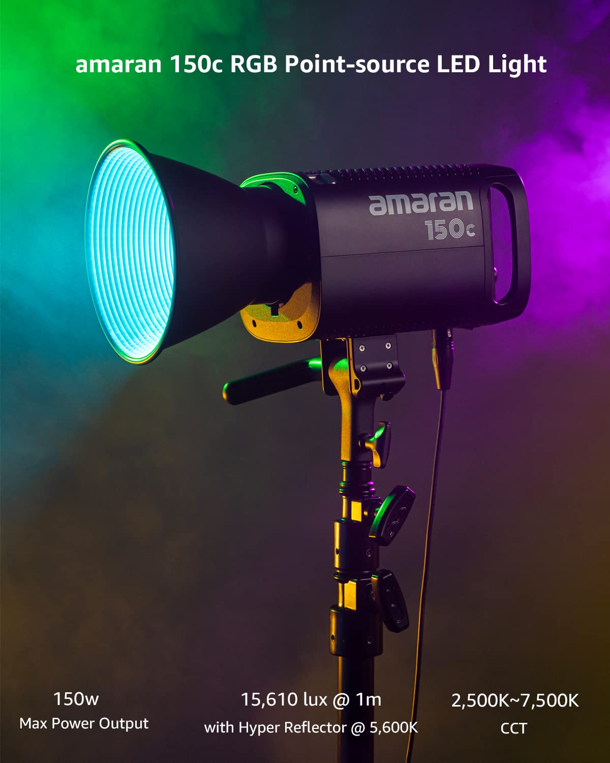 Foto 3 pulgar | Lámpara De Vídeo Aputure Amaran 150v Rgb 150w Bowens Mount - Venta Internacional.
