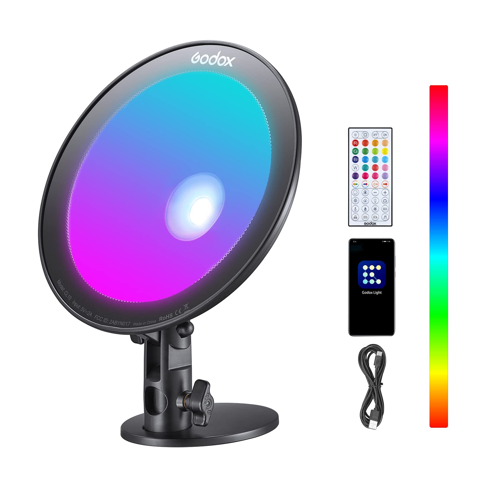 Foto 2 pulgar | Luz Ambiental Rgb Godox Cl10 10w 1100 Lúmenes Con 39 Efectos - Venta Internacional.