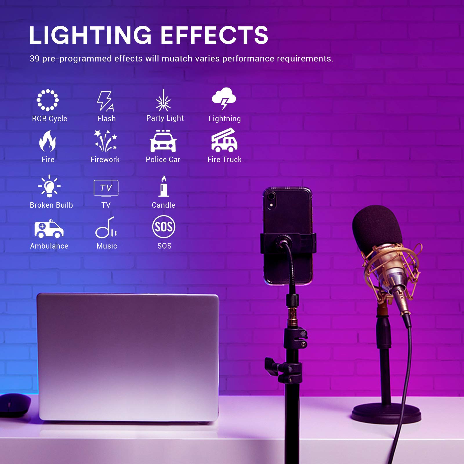 Foto 4 pulgar | Luz Ambiental Rgb Godox Cl10 10w 1100 Lúmenes Con 39 Efectos - Venta Internacional.