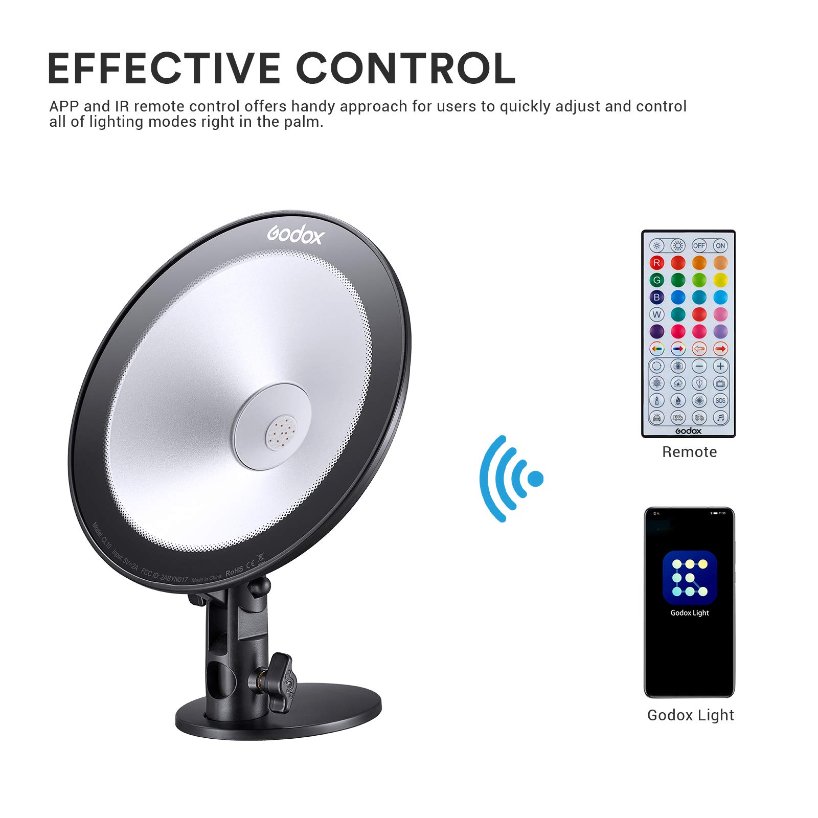 Foto 5 pulgar | Luz Ambiental Rgb Godox Cl10 10w 1100 Lúmenes Con 39 Efectos - Venta Internacional.