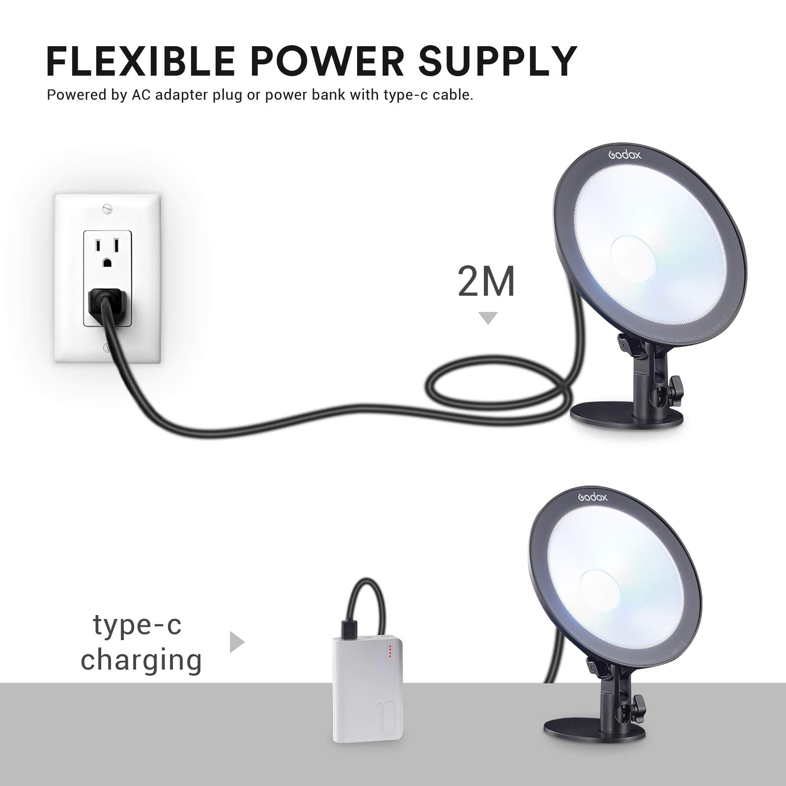 Foto 7 pulgar | Luz Ambiental Rgb Godox Cl10 10w 1100 Lúmenes Con 39 Efectos - Venta Internacional.