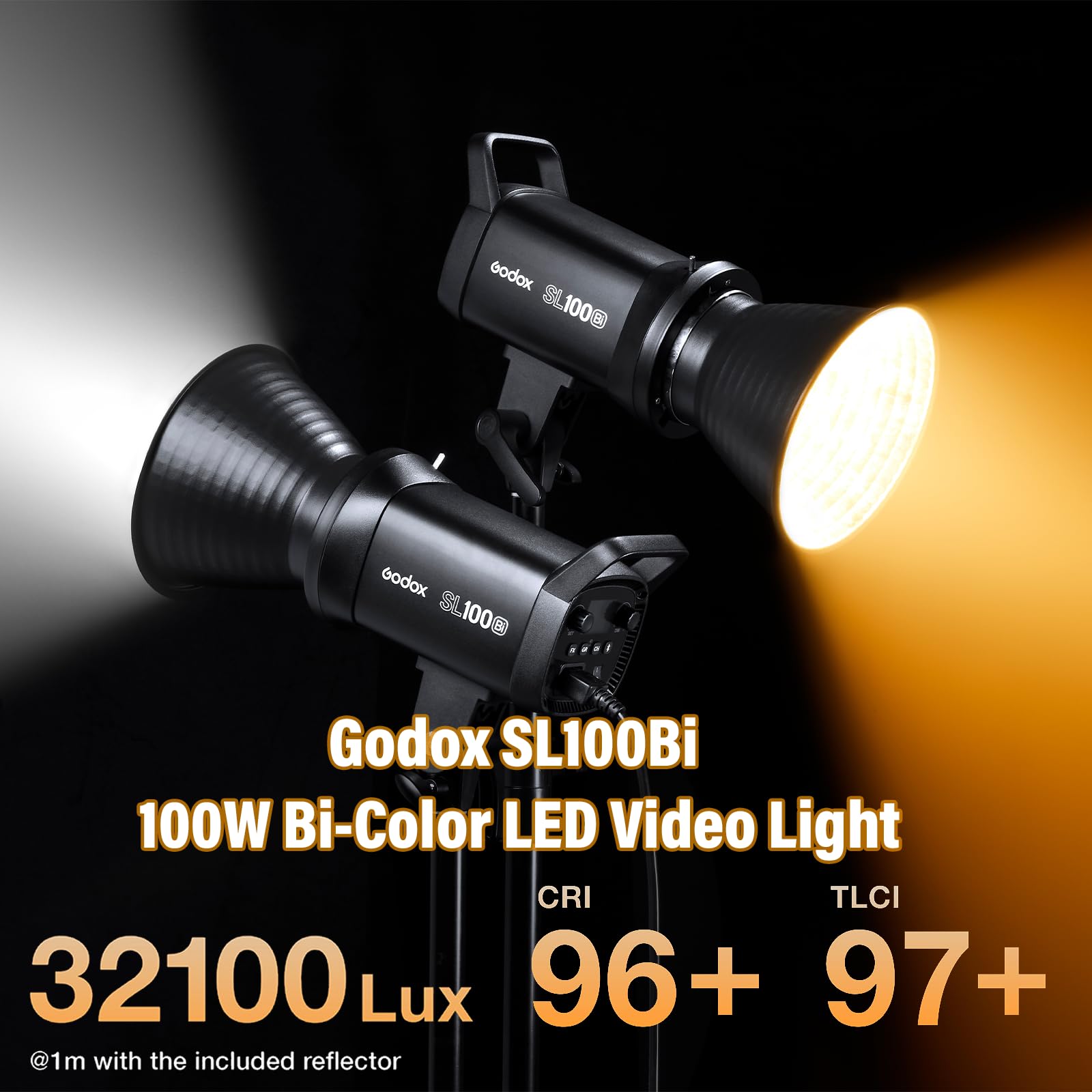 Foto 2 | Lámpara De Vídeo Godox Sl100bi 100w 2800k-6500k 32,100lux Cri97+ - Venta Internacional.