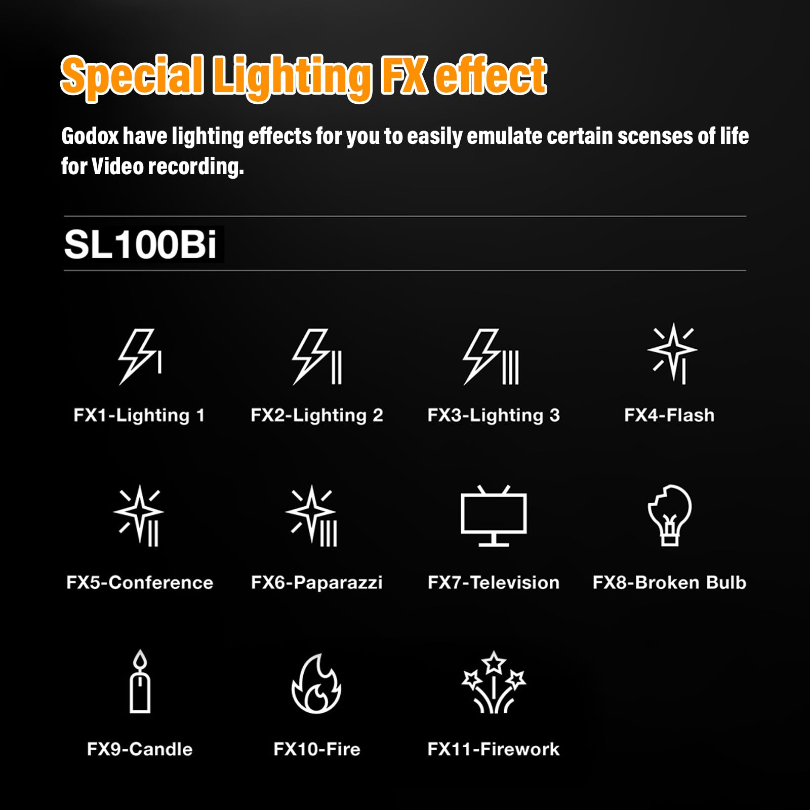 Foto 6 | Lámpara De Vídeo Godox Sl100bi 100w 2800k-6500k 32,100lux Cri97+ - Venta Internacional.