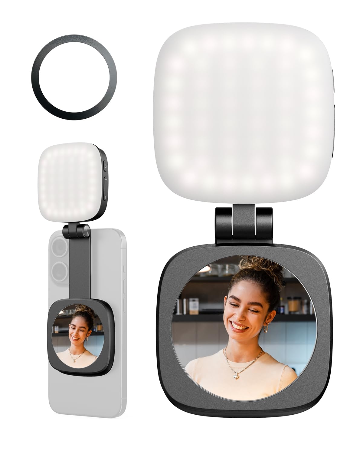 Foto 2 pulgar | Lámpara Magnética Para Selfies Smallrig Para Iphone Con Mirror Vibe P48 - Venta Internacional.