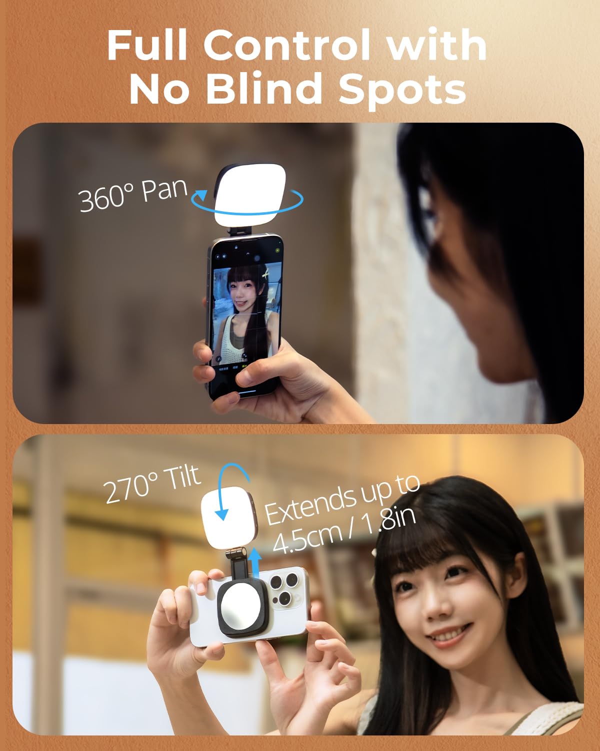 Foto 5 | Lámpara Magnética Para Selfies Smallrig Para Iphone Con Mirror Vibe P48 - Venta Internacional.