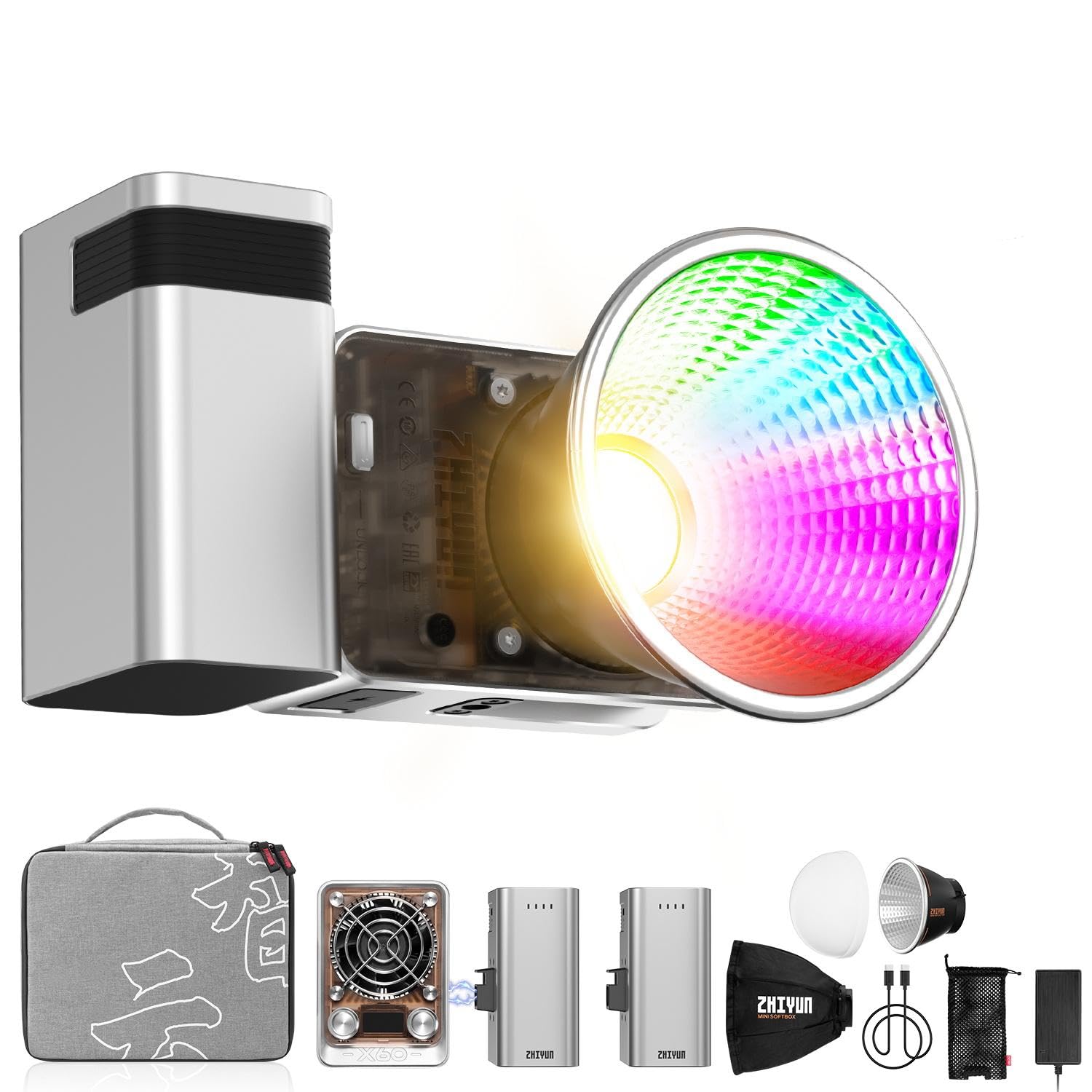 Foto 2 pulgar | Luz De Vídeo Zhiyun X60 Rgb Pro Para Fotografía, 60 W - Venta Internacional.