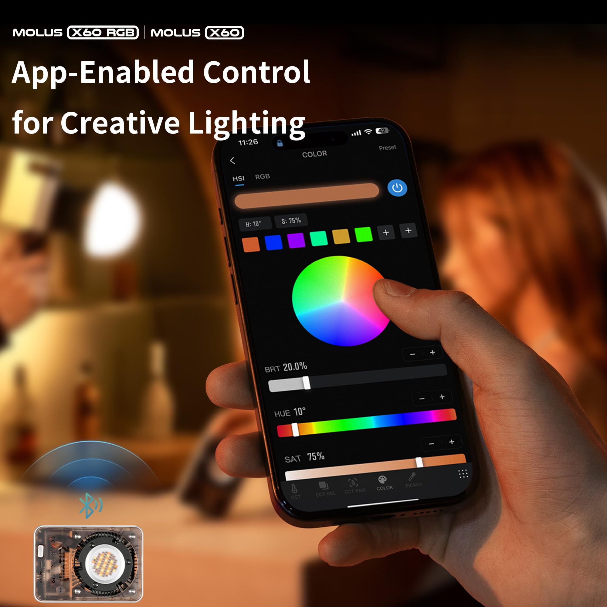 Foto 7 pulgar | Luz De Vídeo Zhiyun X60 Rgb Pro Para Fotografía, 60 W - Venta Internacional.