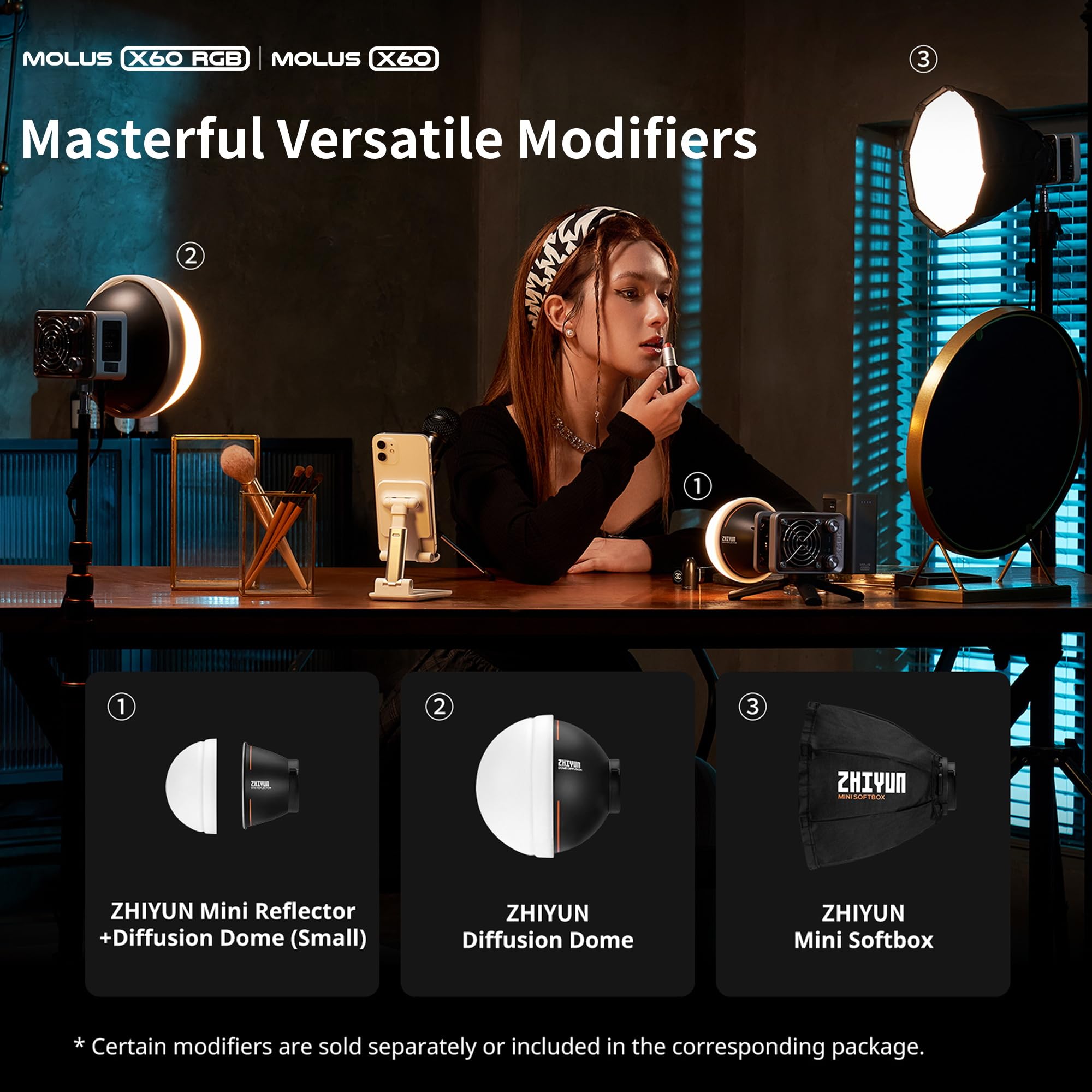 Foto 7 | Luz De Vídeo Zhiyun X60 Rgb Pro Para Fotografía, 60 W - Venta Internacional.