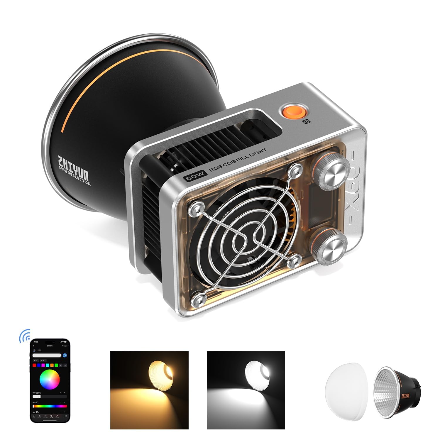 Luz De Vídeo Led Zhiyun Molus X60 60w Rgb Con Control App - Venta Internacional.
