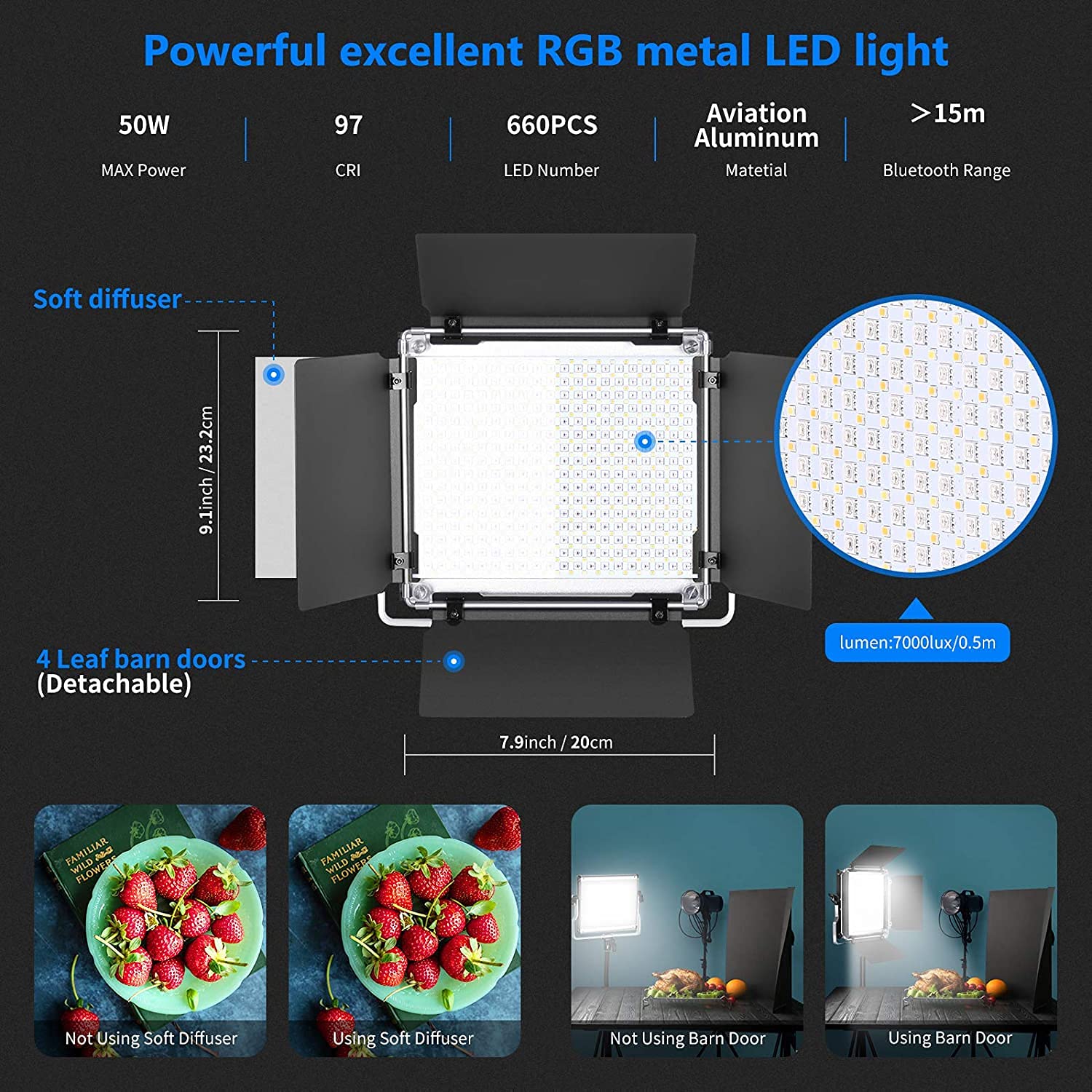 Foto 3 pulgar | Lámpara De Estudio Neewer 660 Pro Rgb Led 50 W Cri 97+ - Venta Internacional.