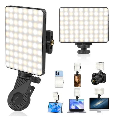 Xtellar Luz De Selfie Recargable Portátil Con Clip Para Teléfono - Ultra Brillante, Con 3 Modos De Iluminación,