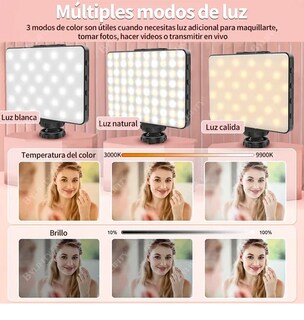 Foto 2 | Xtellar Luz De Selfie Recargable Portátil Con Clip Para Teléfono - Ultra Brillante, Con 3 Modos De Iluminación,