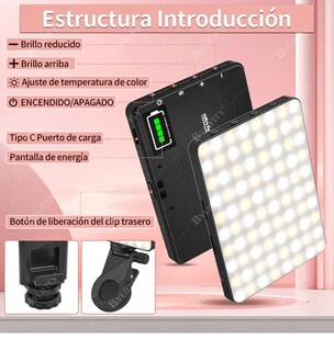 Foto 4 | Xtellar Luz De Selfie Recargable Portátil Con Clip Para Teléfono - Ultra Brillante, Con 3 Modos De Iluminación,