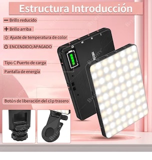 Foto 4 | Xtellar Luz De Selfie Recargable Portátil Con Clip Para Teléfono - Ultra Brillante, Con 3 Modos De Iluminació