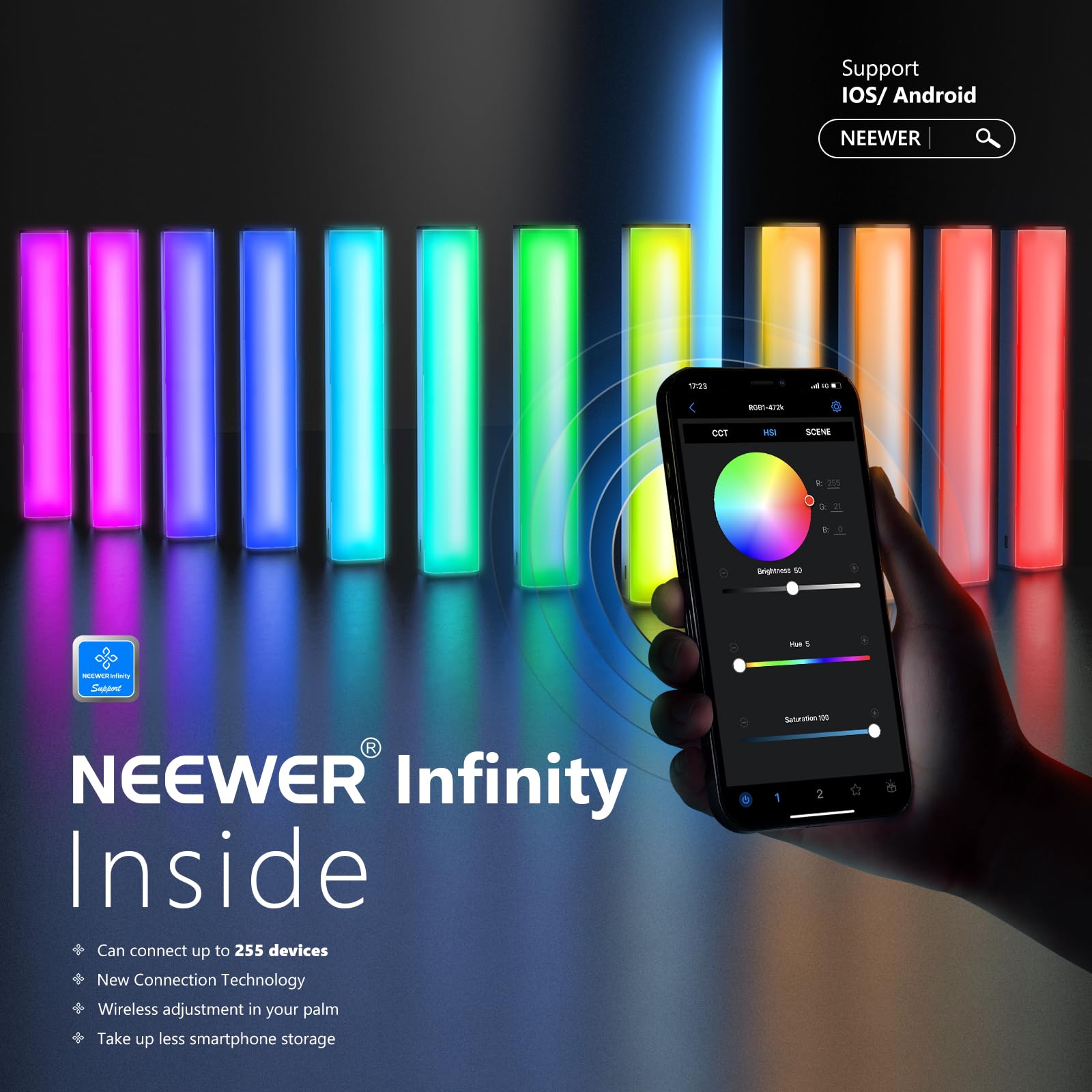 Foto 3 | Lámpara Led De Vídeo Neewer Rgb1 Con Batería De 6400 Mah - Venta Internacional.