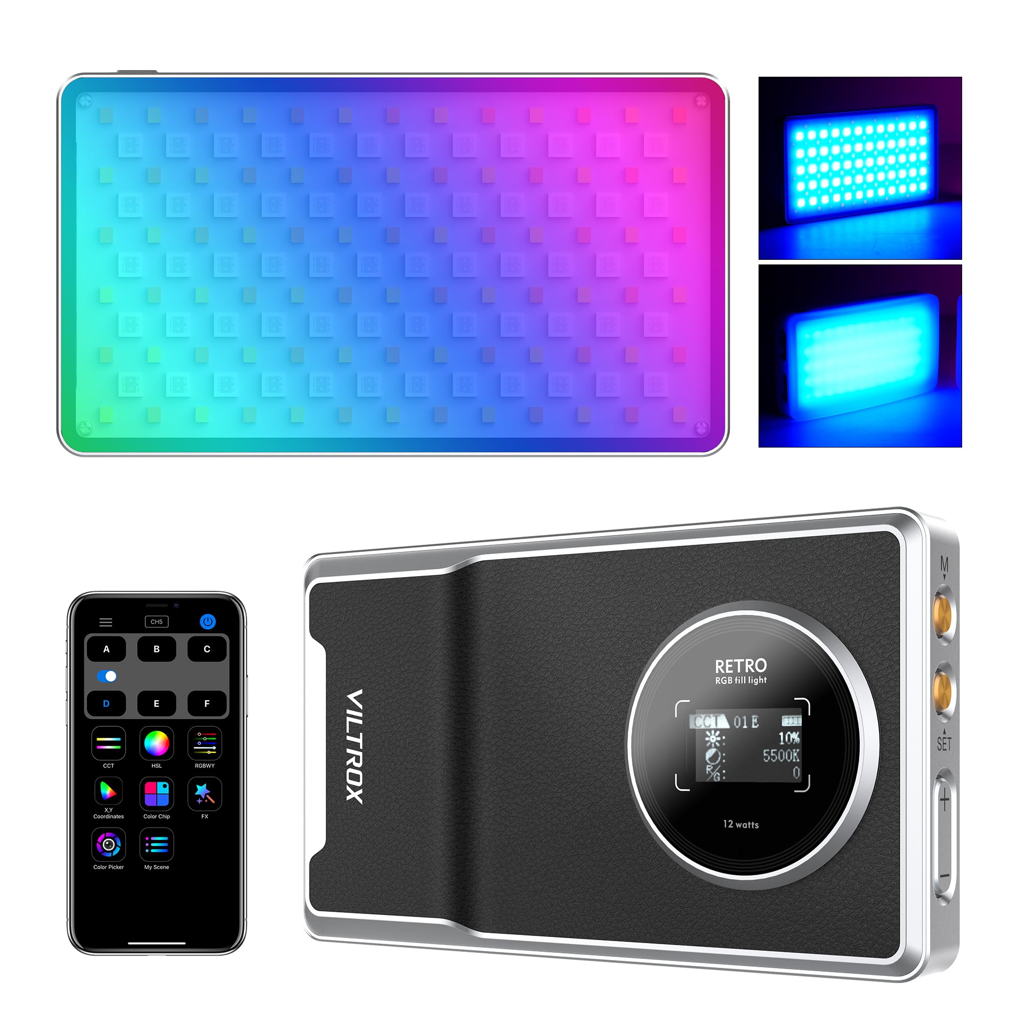 Foto 2 pulgar | Lámpara De Cámara Viltrox 12w Rgb Con Batería De 22wh 2500k-8500k - Venta Internacional.