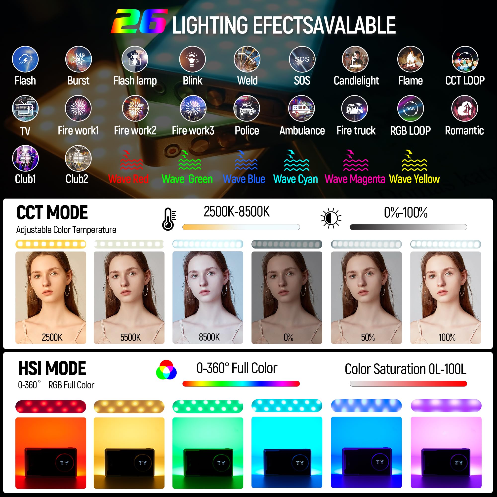 Foto 8 pulgar | Lámpara De Cámara Viltrox 12w Rgb Con Batería De 22wh 2500k-8500k - Venta Internacional.