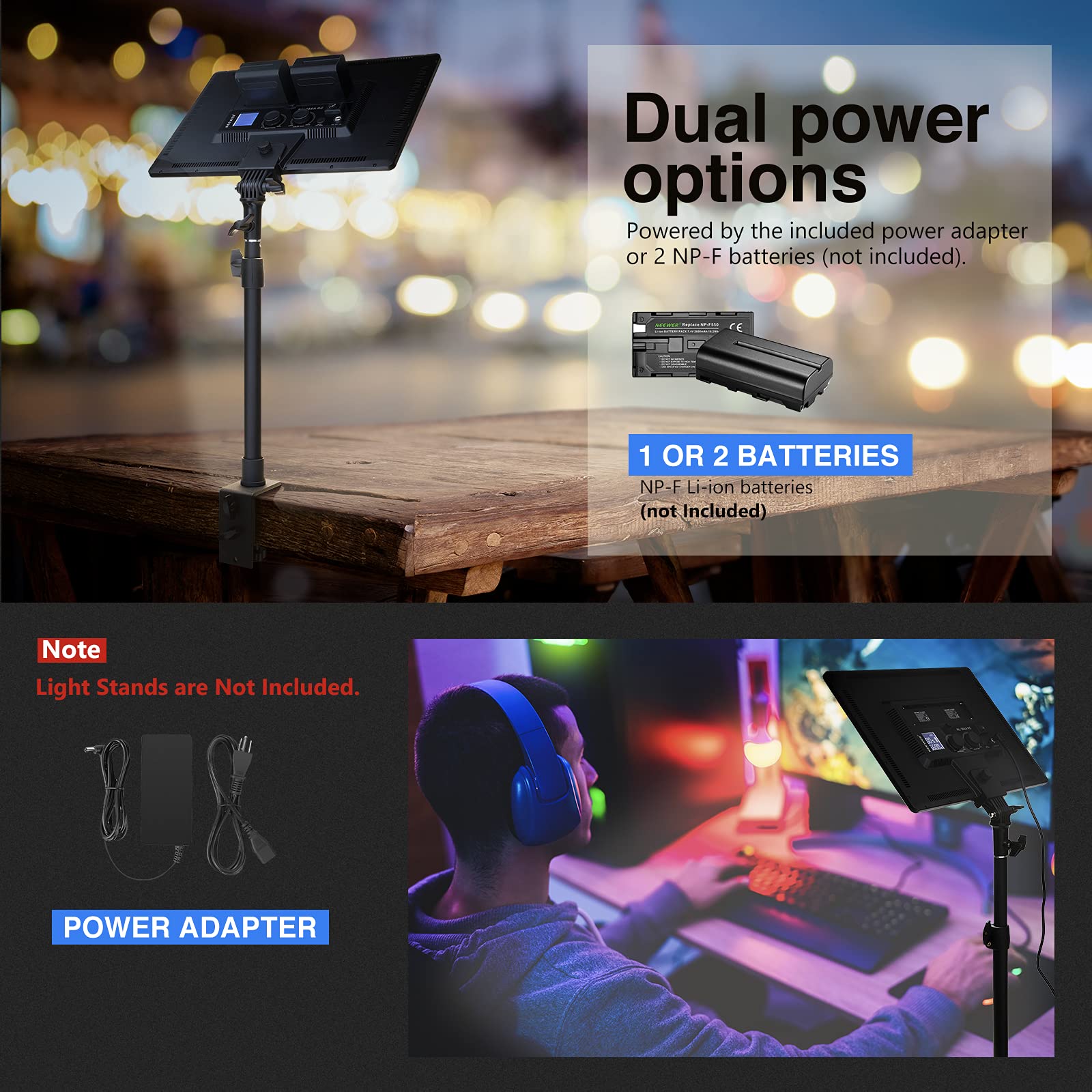 Foto 7 pulgar | Lámpara Led De Vídeo Neewer Nl288, 45 W, 4800 Lux, 3200 K-5600 K, Cri 97+ - Venta Internacional.