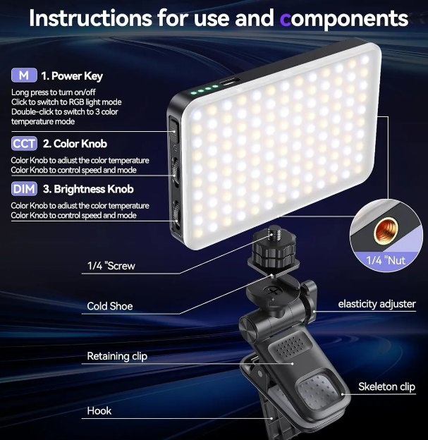 Foto 4 pulgar | Xtellar Pro-lights, Luz De Fotografía Led Rgb Portable Y Recargable Para Cámaras Y Celulares