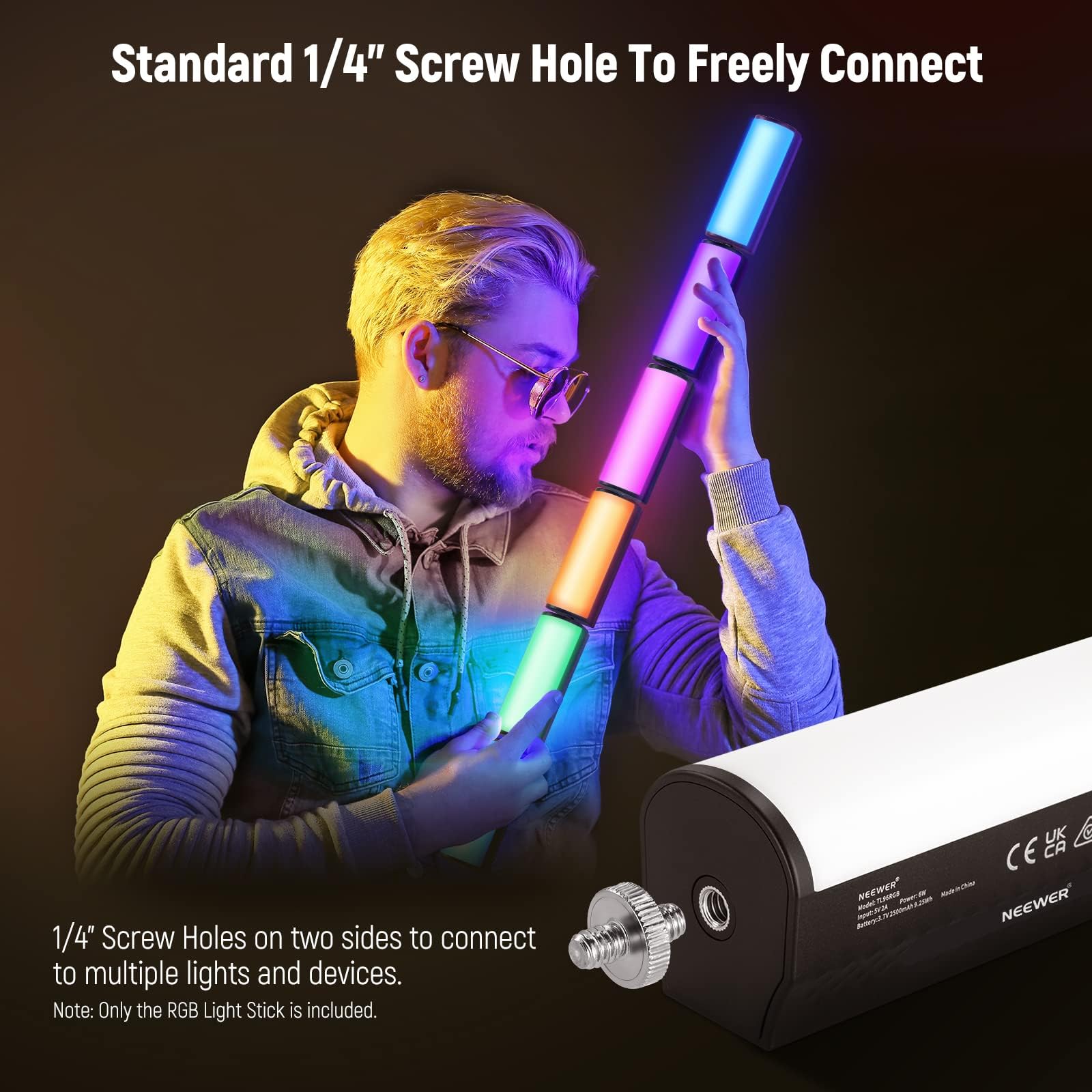 Foto 6 pulgar | Lámpara Led De Vídeo Neewer Tl96rgb Con Batería De 2500 Mah - Venta Internacional.