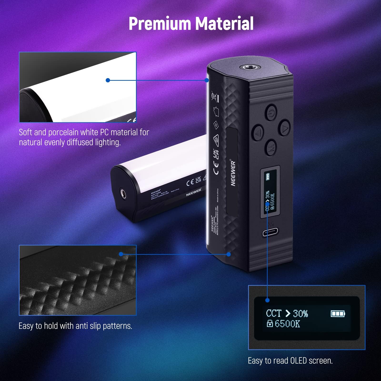 Foto 8 pulgar | Lámpara Led De Vídeo Neewer Tl96rgb Con Batería De 2500 Mah - Venta Internacional.