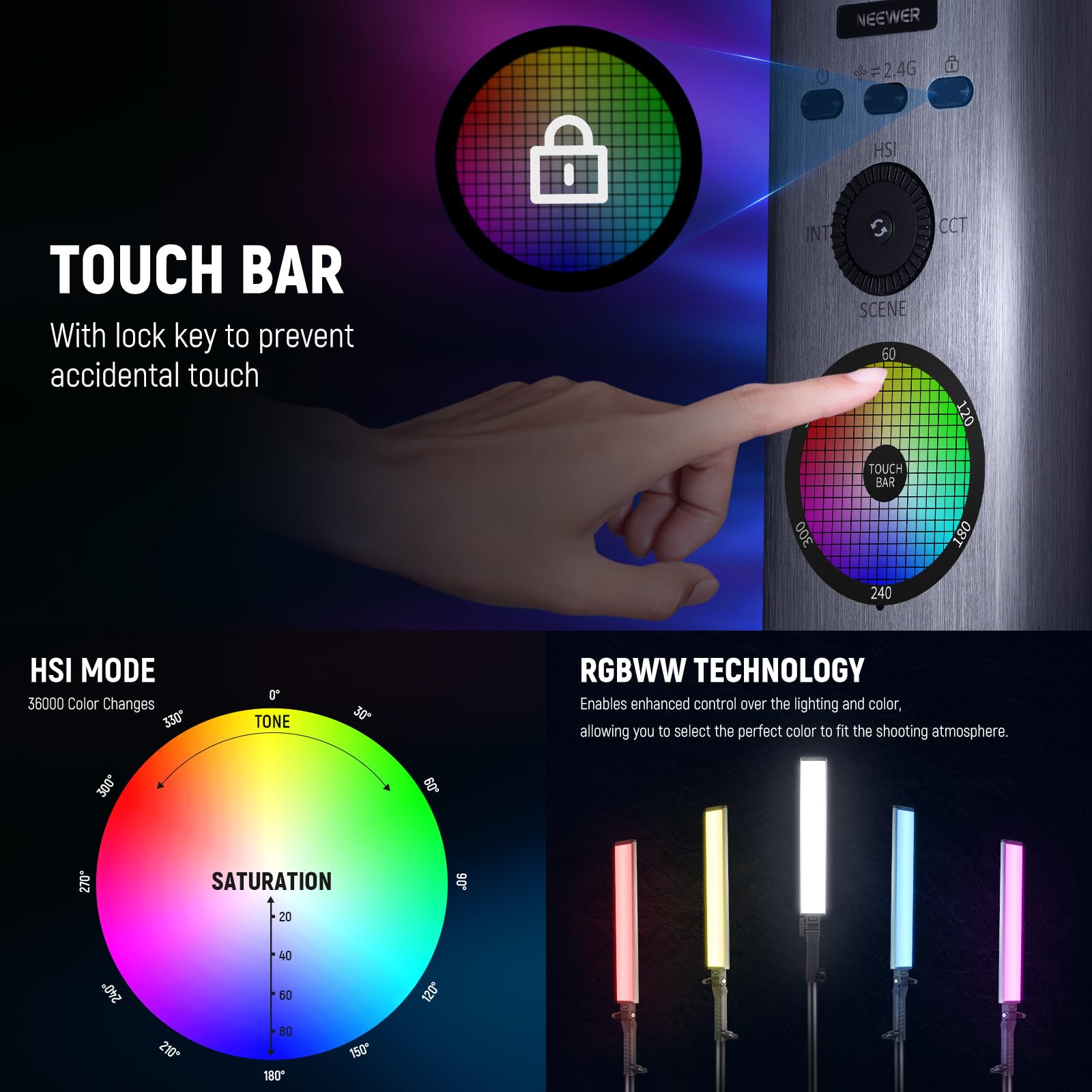 Foto 5 pulgar | Luz Rgb Y Más Reciente Rgbw H30s Táctil De 360° Mejorada - Venta Internacional.