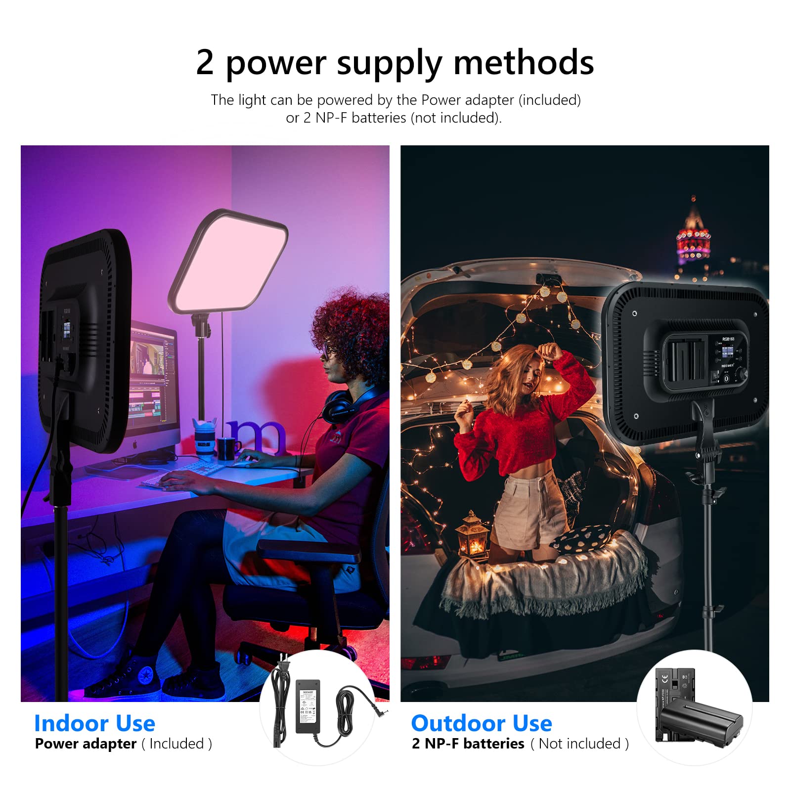 Foto 8 pulgar | Panel De Luz Led Para Vídeo Neewer 18.3 Rgb 60 W 2500k-8500k, Paquete De 1 - Venta Internacional.