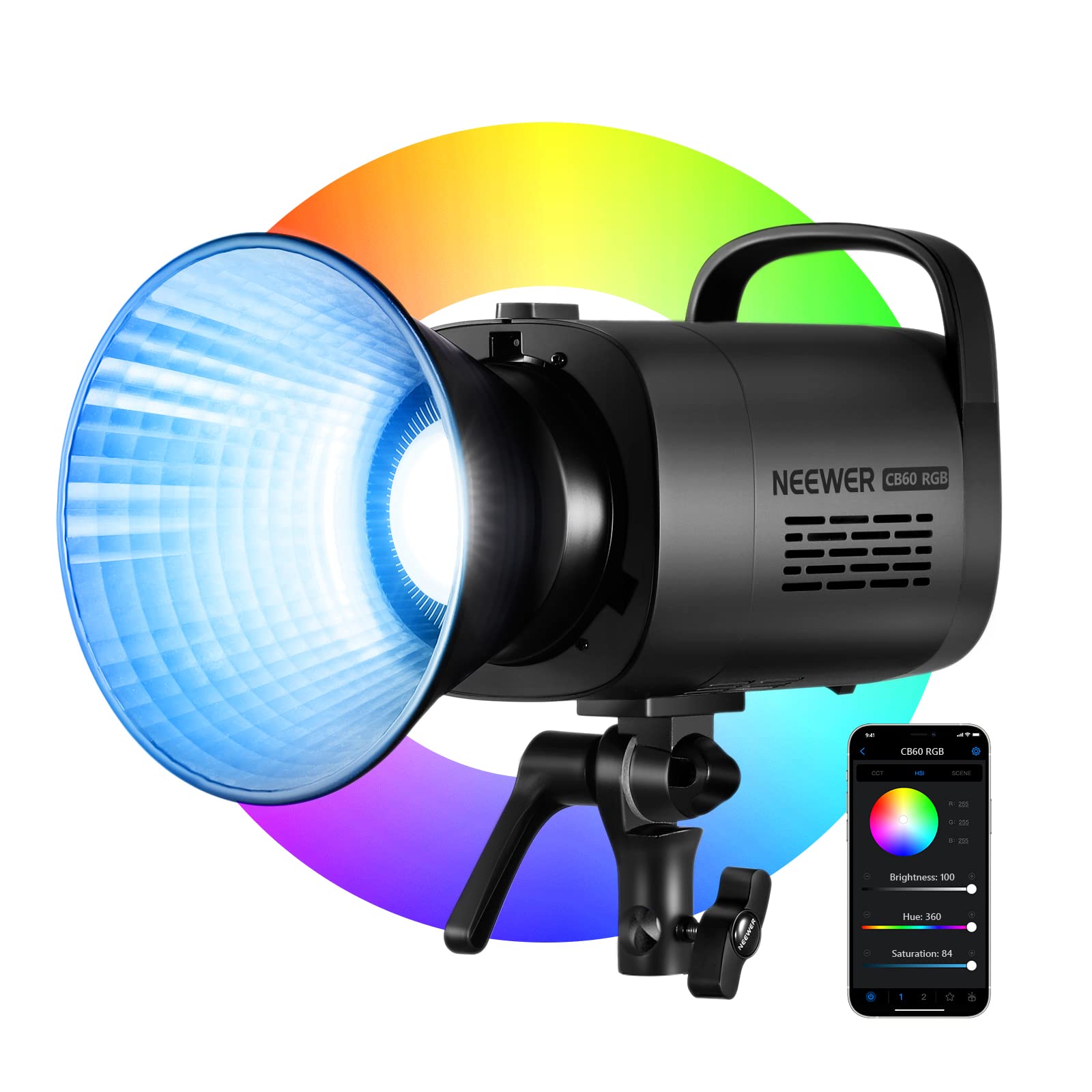 Foto 2 pulgar | Lámpara Led De Vídeo Neewer Cb60 Rgb De 70 W Con Control De Aplicaciones De 18000 Lux - Venta Internacional.