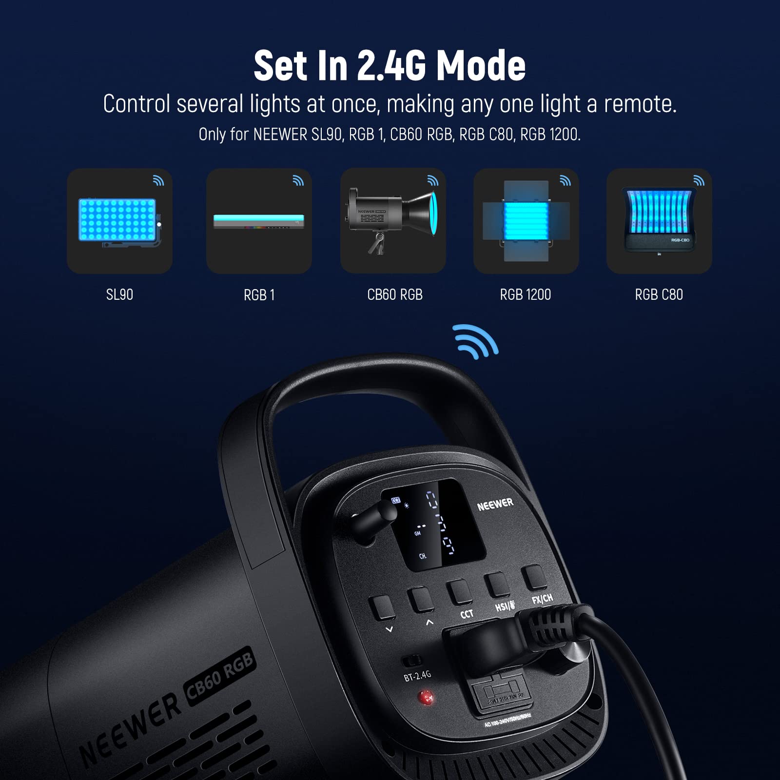 Foto 5 pulgar | Lámpara Led De Vídeo Neewer Cb60 Rgb De 70 W Con Control De Aplicaciones De 18000 Lux - Venta Internacional.