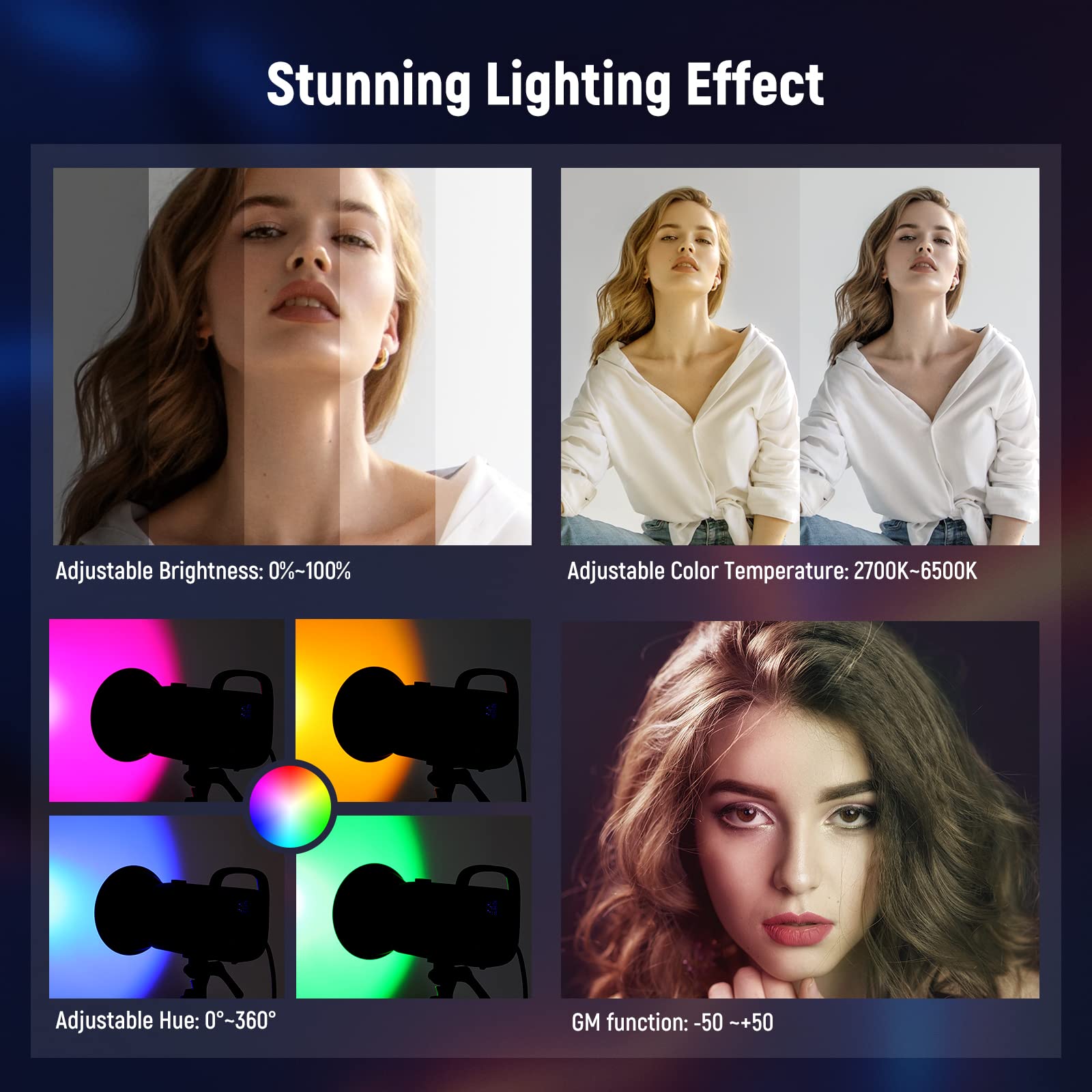 Foto 6 pulgar | Lámpara Led De Vídeo Neewer Cb60 Rgb De 70 W Con Control De Aplicaciones De 18000 Lux - Venta Internacional.