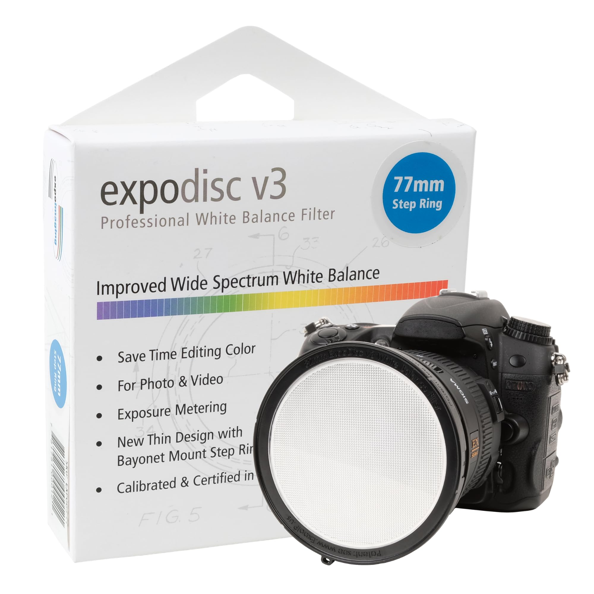 Filtro De Balance De Blancos Expodisc V3 Professional (77 Mm) - Venta Internacional.