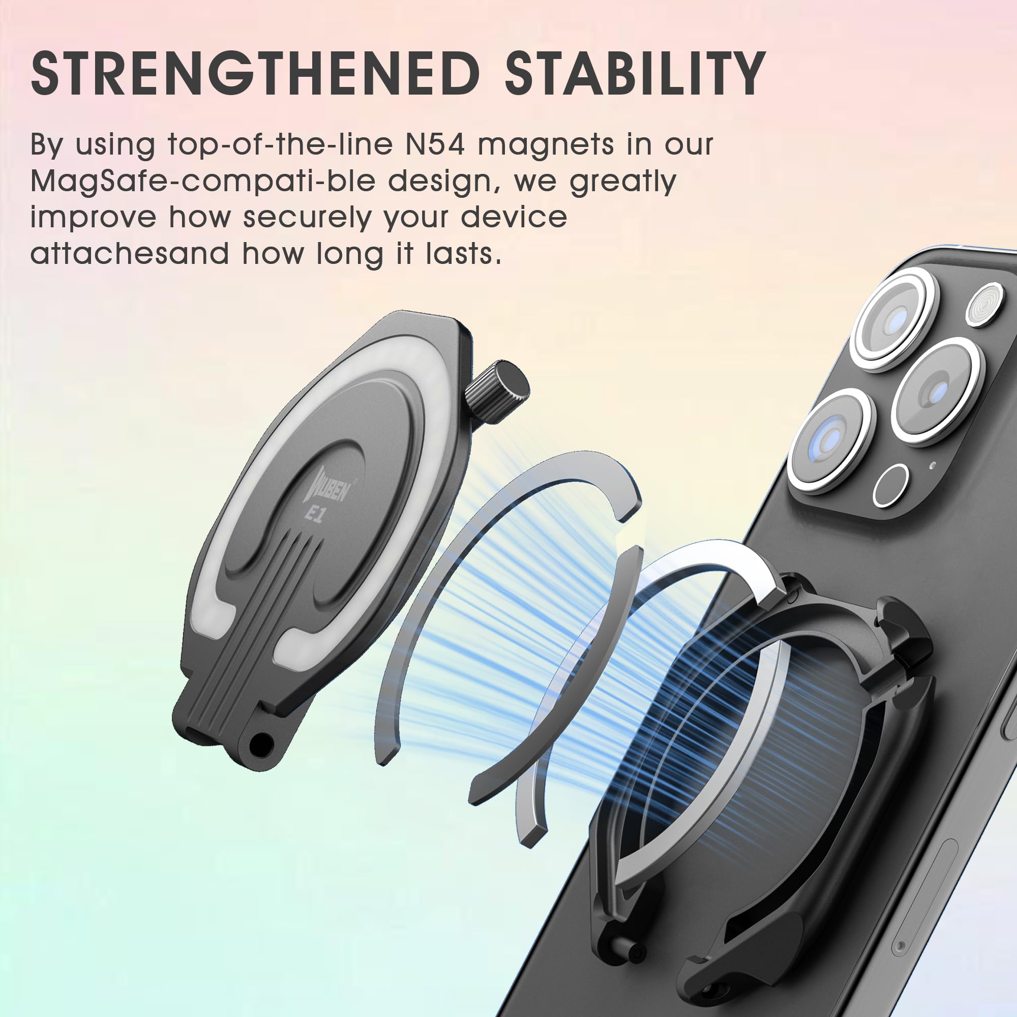 Foto 3 pulgar | Luz Led Recargable Para Teléfono Selfie Light Wuben E1  Negra - Venta Internacional.