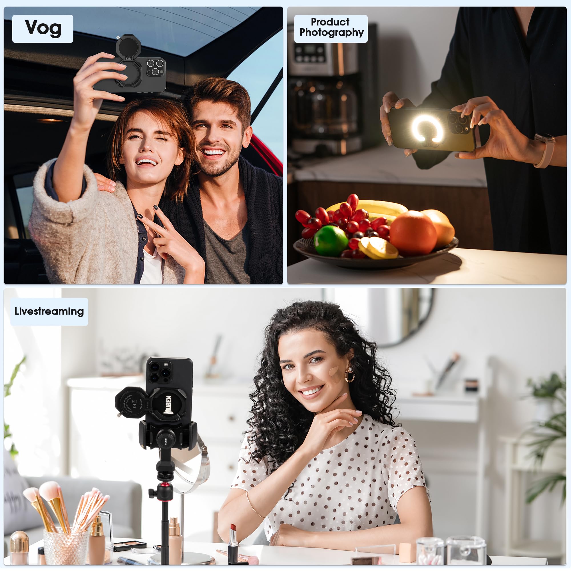 Foto 6 pulgar | Luz Led Recargable Para Teléfono Selfie Light Wuben E1  Negra - Venta Internacional.