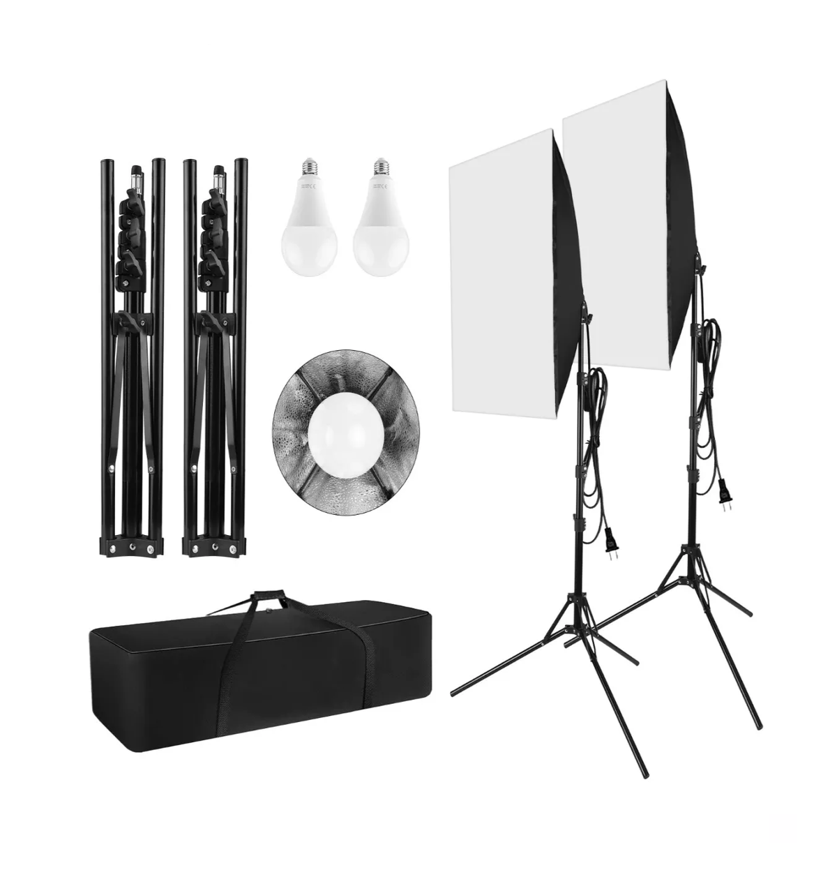 Kit de Iluminación Lab.G Negro Andoer de Softbox para Estudio Profesional