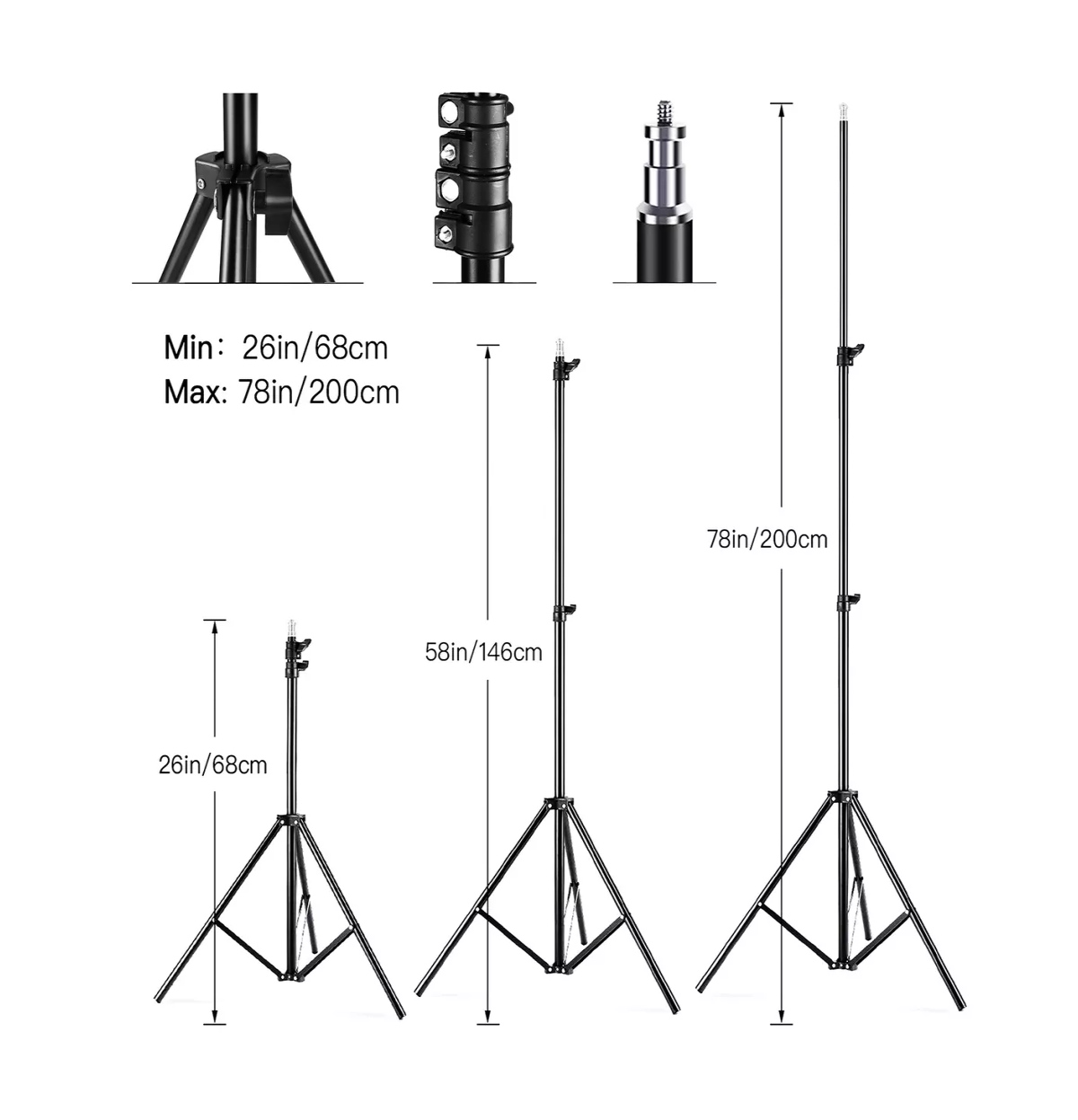 Foto 3 | Kit de Luces de Fotografía para Estudio Lab.G Negro Softbox 200 cm