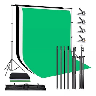 Foto 1 | Kit De Fondo De Pantalla Verde Para Fotografía Con Soporte Eo Safe Imports Esi-12655 Multicolor